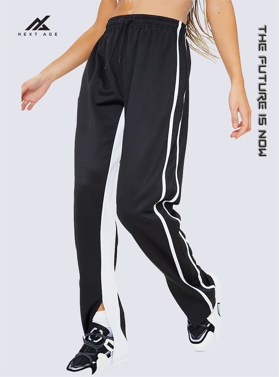 black trouser womens, joggers track pants for ladies,