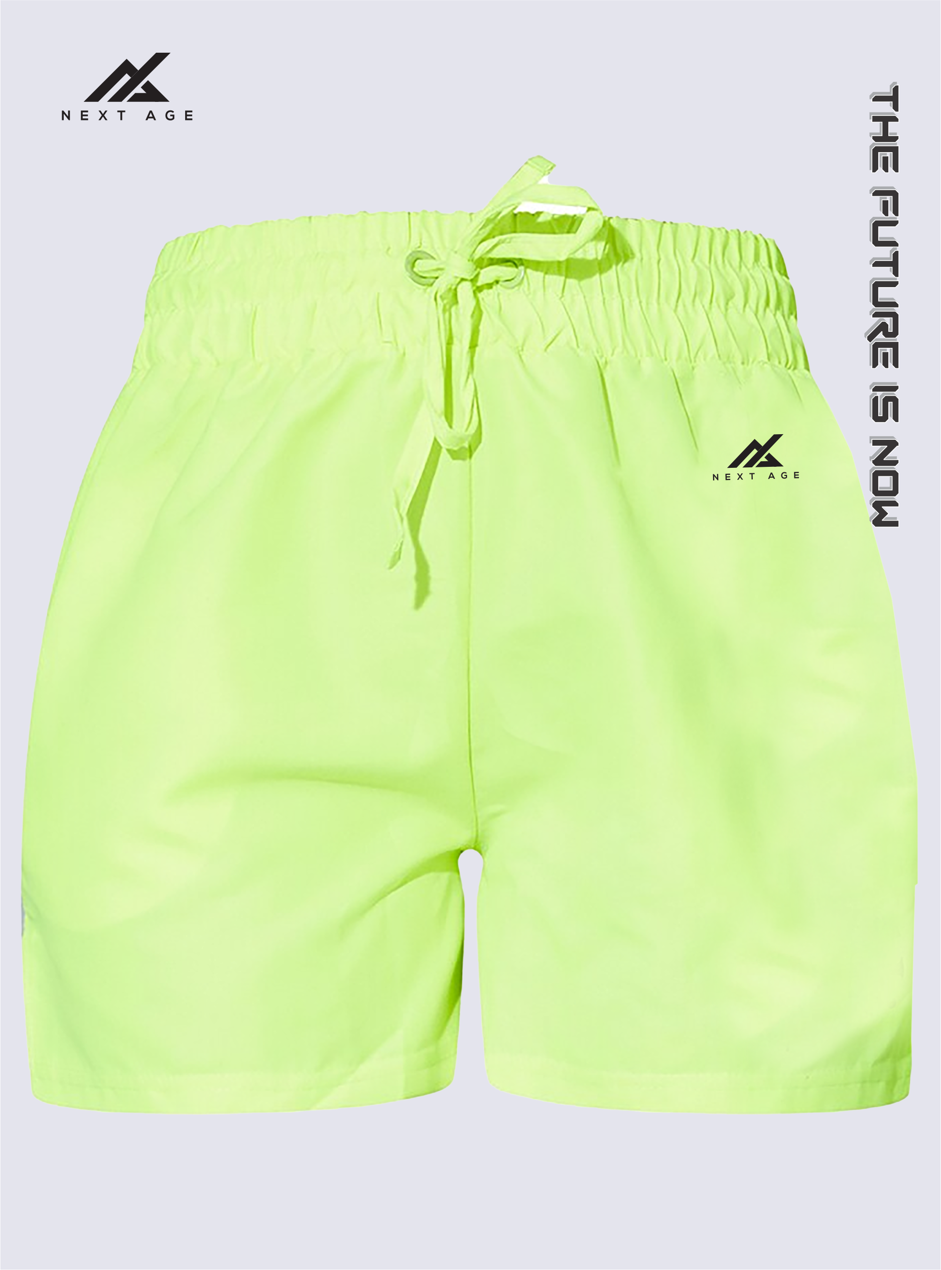 NEON LIME PEACHED SHORTS